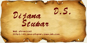 Dijana Stupar vizit kartica